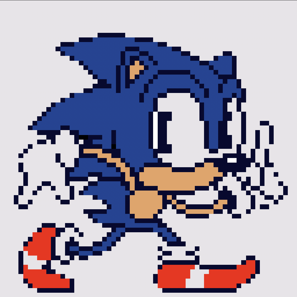 Sonic Pixel Art Big